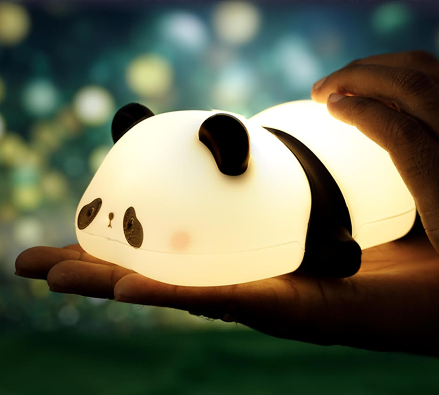 🐼 Sleeping Panda LED Night Lamp – Soft Silicone, Squishy & Rechargeable