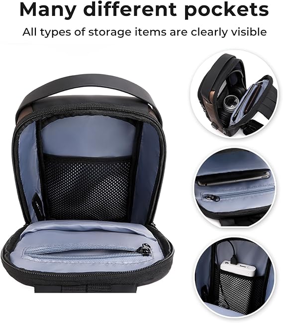 Anti-Theft Sling Bag with Combination Lock – Waterproof Crossbody Backpack