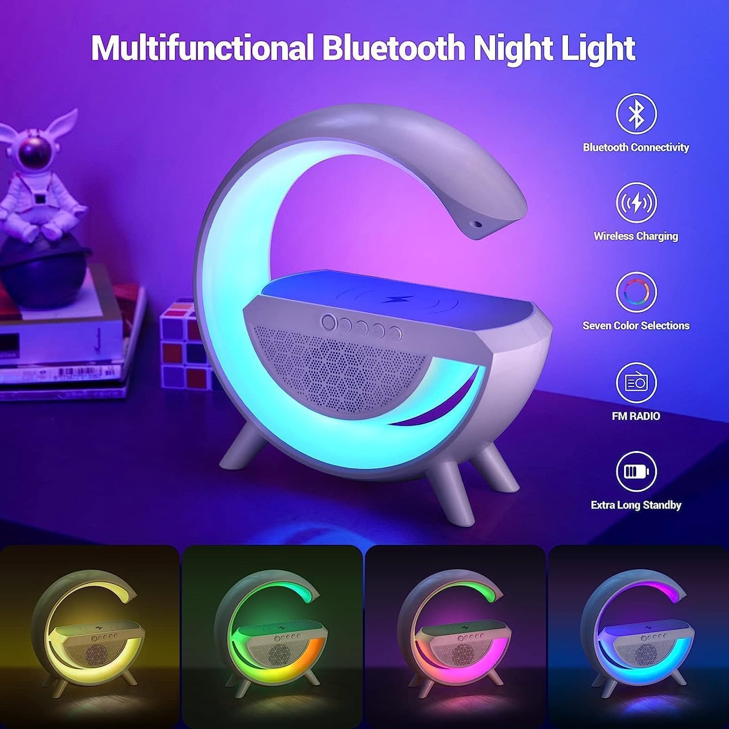 🎵 RGB Wireless Bluetooth Speaker – 360° Sound, LED Mood Light & Multi-Connection Options 🔊✨