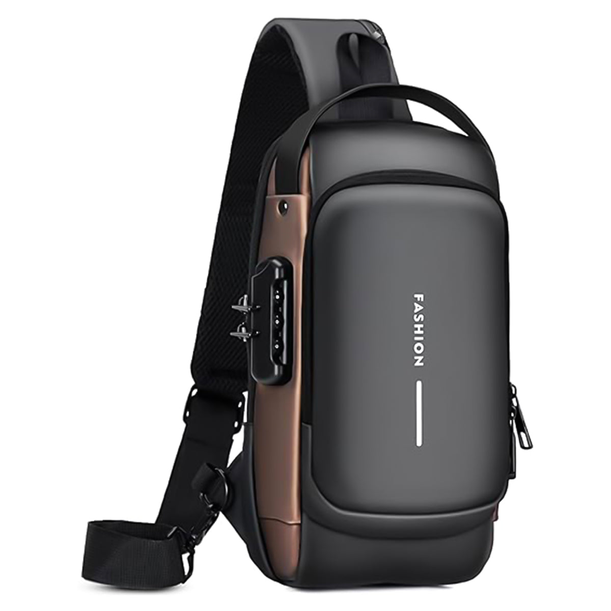 Anti-Theft Sling Bag with Combination Lock – Waterproof Crossbody Backpack