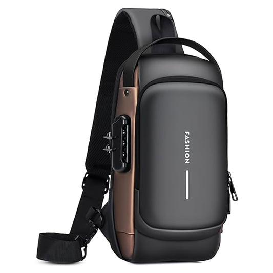 Anti-Theft Sling Bag with Combination Lock – Waterproof Crossbody Backpack