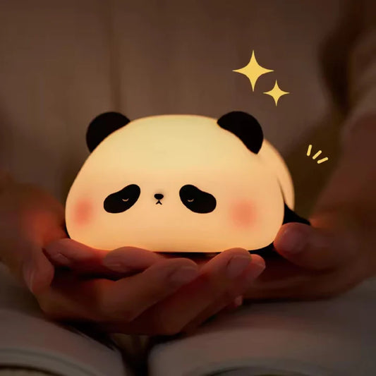 🐼 Sleeping Panda LED Night Lamp – Soft Silicone, Squishy & Rechargeable