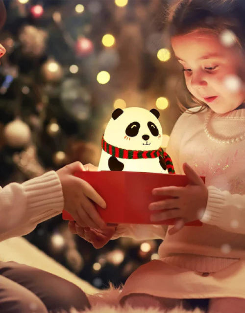 🐼 Panda LED Night Light – USB Rechargeable, 7 Colors, Soft Silicone Bedside Lamp