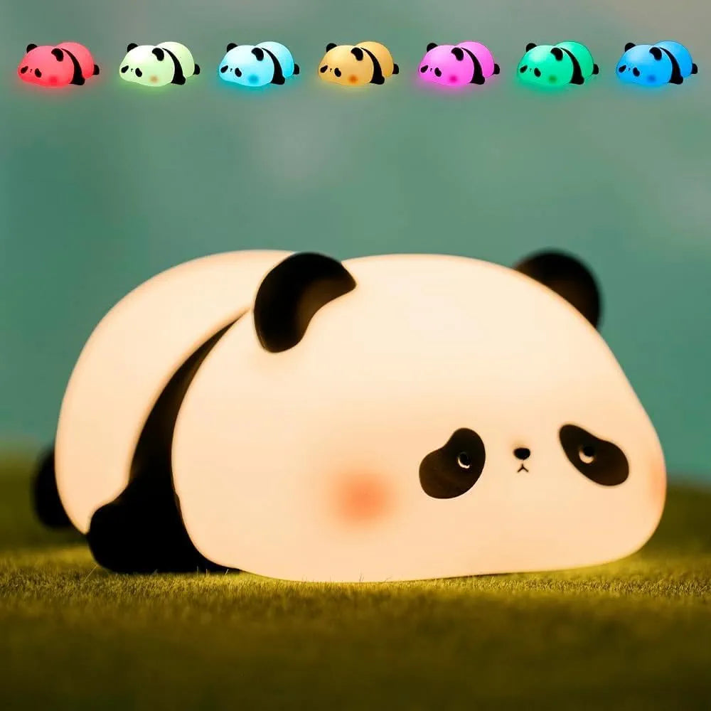 🐼 Sleeping Panda LED Night Lamp – Soft Silicone, Squishy & Rechargeable